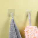 Axyaa Transparent Adhesive Hooks: Heavy Duty Wall-mounted Key Towel Hanger