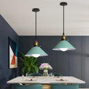 Axyaa Industrial Style Horn Pendant Light - Retro, Multi-Coloured Lamp Shades for Home & Commercial Decor