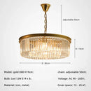 Axyaa Retro Gold Black Metal Crystal Pendant Lights with Chain Hanging, LED Suspension Lamp