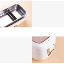 Axyaa Electric Heated Lunch Box - Stainless Steel Food Warmer for Travel and Office