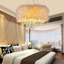 Axyaa Feather Chandelier: Simple, Elegant, Romantic LED Lighting Fixture