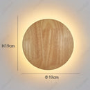 Axyaa Circular Wood LED Indoor Wall Lamp for Bedroom Living Room Wall Atmosphere