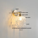 Axyaa Rotatable Clear Glass LED Wall Lamp with Pull Chain Switch