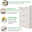 Axyaa Shoe Cabinet with 5 Flip and Storage Drawers for Organized Shoe Storage