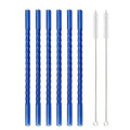 Axyaa Glass Straw: Colorful Eco-Friendly Reusable Cocktail, Smoothie Bar Accessories
