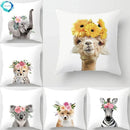 Axyaa Animal Print Decorative Cushion Cover Pillowcase for Home and Car Decor