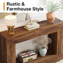 Axyaa Farmhouse Entryway Console Table with Storage, 47 Inches Industrial Hallway Accent Table