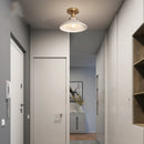 Axyaa Green Glass Copper LED Ceiling Lights for Home Lighing