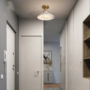 Axyaa Green Glass Copper LED Ceiling Lights for Home Lighting, Bedroom, Corridor, Living Room