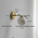 Axyaa White Moon LED Wall Light: Modern Nordic Up Down Rotate Reading Lamp