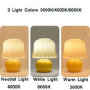 Axyaa Warm LED Stained Glass Table Lamp, French Cream Style, Modern Nordic Design