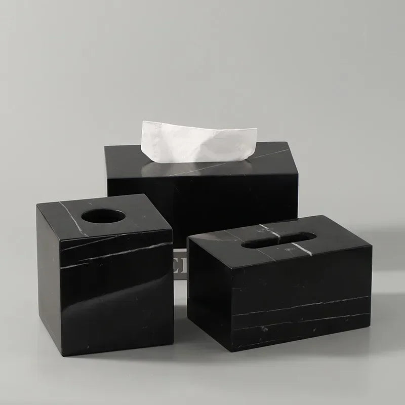 Axya Marble Tissue Box - Elegant Home and Hotel Decor