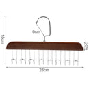 Axyaa 8-Hook Wooden Clothes Hanger for Home Storage and Organization.