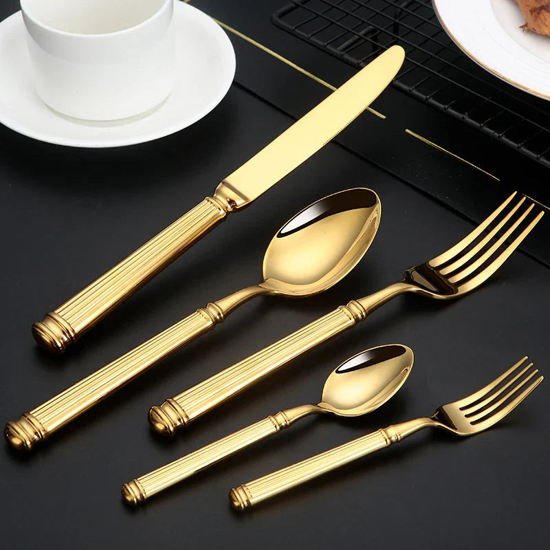 Axyaa Stainless Steel Cutlery Set for Western Dining