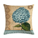 Axyaa Retro Rose Linen Pillowcase 45*45cm - Furniture Decorative Cushion Cover