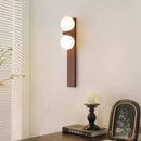 Axyaa Black Walnut Retro Wall Lamp for Stylish Living Rooms