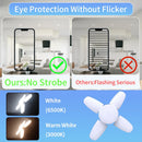 Axyaa LED Foldable Bulb 40 LEDs E27 Warm White Light for Home Ceiling Garage
