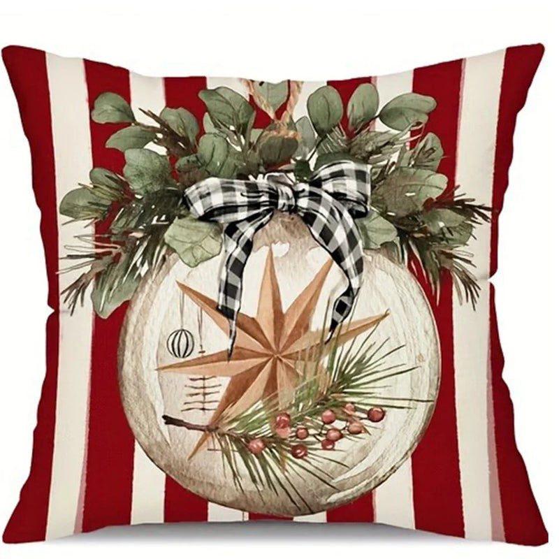 Merry Christmas Pillowcase by Axyaa for Home Living Room Sofa Decor