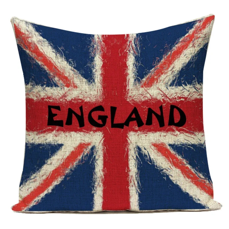 Axyaa British Flag Soldiers Pillow Cover - London England Theme