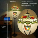 Axyaa Stained Glass Tiffany Floor Lamp: American Retro Style for Living Room & Bedroom