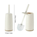Axyaa Long Handle Toilet Cleaning Brush with Standing Base, Splash-Proof Handle