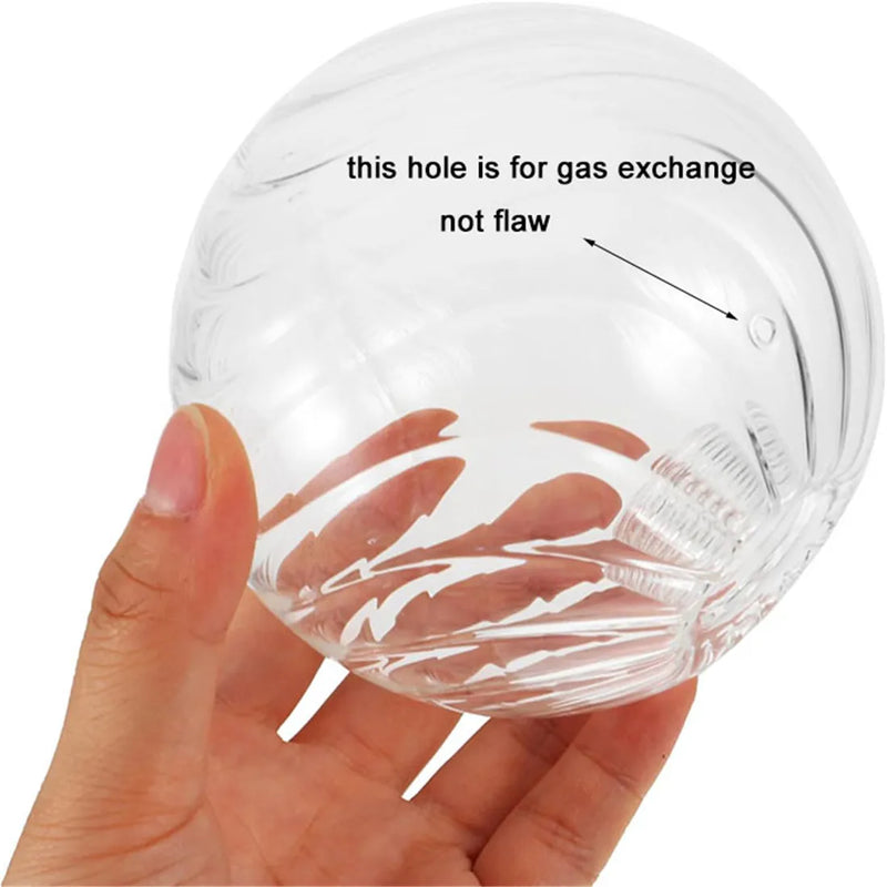 Axyaa Clear Glass Globe Lamp Shade Replacement for Pendant Light
