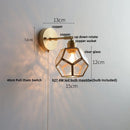 Axyaa Glass LED Wall Lights Pull Chain Switch Tiffany Style Bedside Lamp