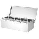 Axya Stainless Steel Chef Seasoning Box with Lid - Household Storage Tank