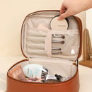 Axyaa Square PU Leather Makeup Organizer for Women's Cosmetic Storage