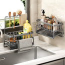 Axyaa Stainless Steel Sponge Holder Rack with Water Tray - Home Kitchen Storage