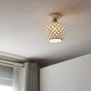 Axyaa Ceramic LED Ceiling Lamp for Indoor Lighting - Semi-Circular Design