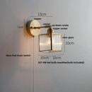 Axyaa Japanese Style LED Wall Light Clear Glass Pull Chain Switch Nordic Modern Decor