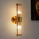 Axyaa Nordic Luxury Crystal LED Brass Wall Lamp for Modern Room Decoration