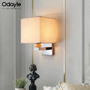 Axyaa Minimalist Fabric LED Wall Lamp for Bedroom and Living Room