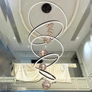 Axyaa LED Pendant Lights for Staircase Chandeliers, Modern Home Decor Hanging Lamps
