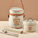 Axyaa Stainless Steel Thermal Lunch Box: Insulated, Leak Proof, Microwave Safe, Portable Bento Box