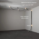 Axyaa Marble Designer Belt Pendant Lights: Dimmable Luxury Chandelier for Indoor Decor
