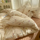 Axyaa Class A Knitted Cotton Printing Four-Piece Bed Set