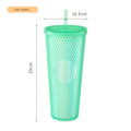 Axyaa 710ML Studded Double Wall Durian Tumbler with Lid and Straw