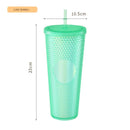 Axyaa 710ML Studded Double Wall Durian Tumbler with Lid and Straw