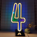 Axyaa Starry Sky Tunnel Neon Numbers Sign - Double-Sided 3D Lights