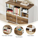 Axyaa L-Shaped Executive Desk with Reversible File Cabinet and Storage Drawers