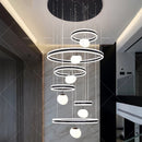 Axyaa Modern Stair Chandelier LED Pendant Ceiling Light for Living Room
