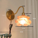 Axyaa Vintage Loft LED Wall Sconce Pink Glass Stair Light Fixtures