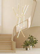 Axyaa Modern Round Tube LED Chandelier for Home Interior Lighting