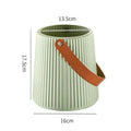 Axyaa Leather Handle Flower Vase Modern Nordic Style Plastic Pot