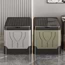 Axyaa Portable Folding Toilet with Lid Trash Bin for Camping Travel