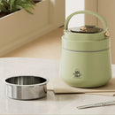 Axyaa Kids Stainless Steel Bento Lunch Box with Food Warmer & Storage Bag