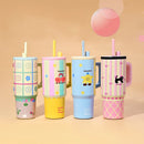 Axyaa 710ML Stainless Steel Insulated Thermos Bottle Straw Tumbler
