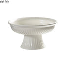 Axya Ceramic Round Cake Plate High Foot Dessert Sushi Molecular Cooking Specialty Tableware
